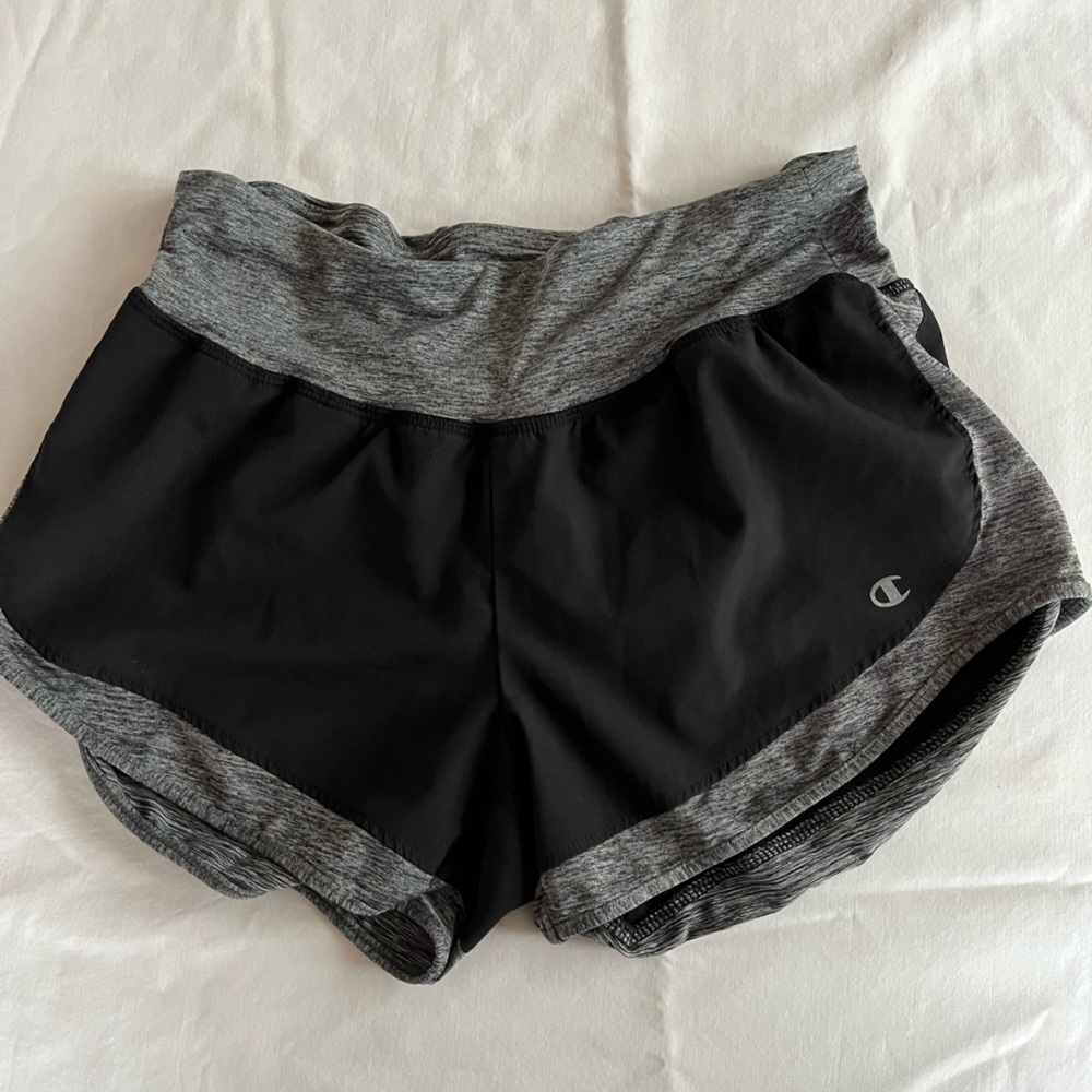 Gray and Black Champion Woman’s Athletic shorts